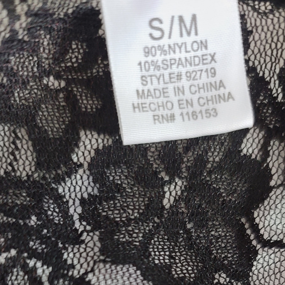 Black fitted Midi Dress with Lace Back S/M - Picture 6 of 6